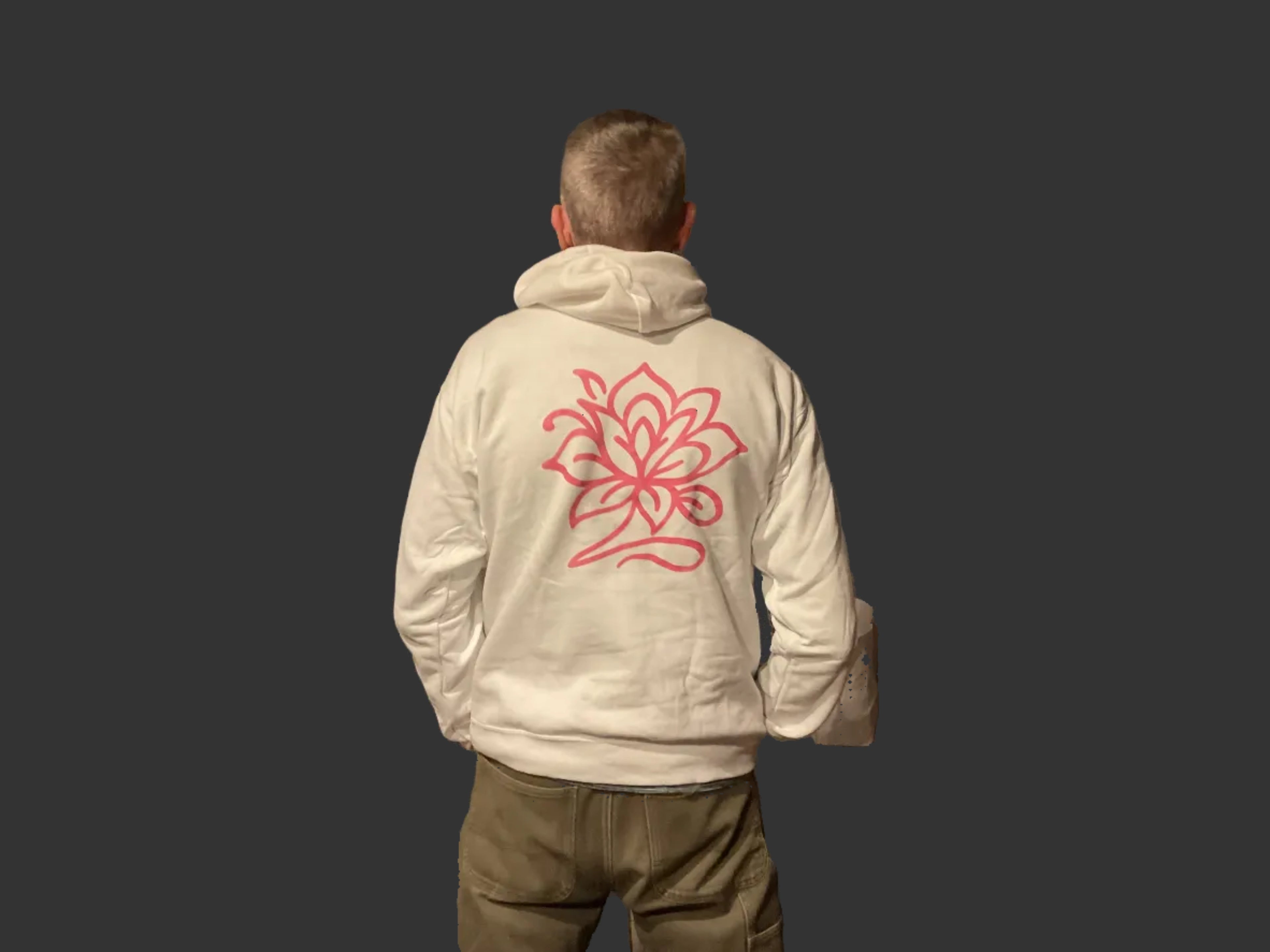 Pink bloom back-print Hoodie